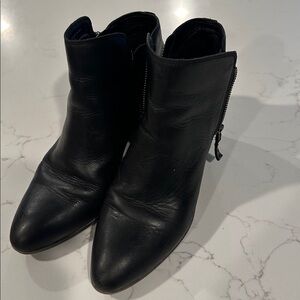 Frye Judith Double Zip Black Leather Boots Size 9M